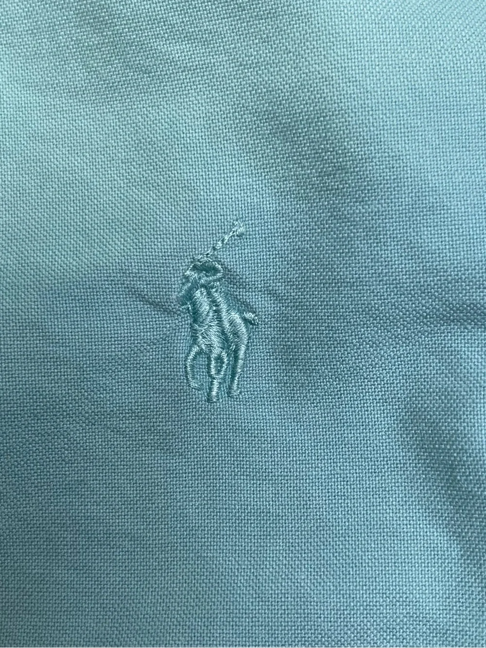 Ralph Lauren Boys Med. (10-12) Seafoam Green Long Sleeve Button Down Shirt Pony